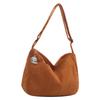 Corduroy Crossbody Tote Bag For Women Large Capacity Zippered School Commute Daily Essentials
