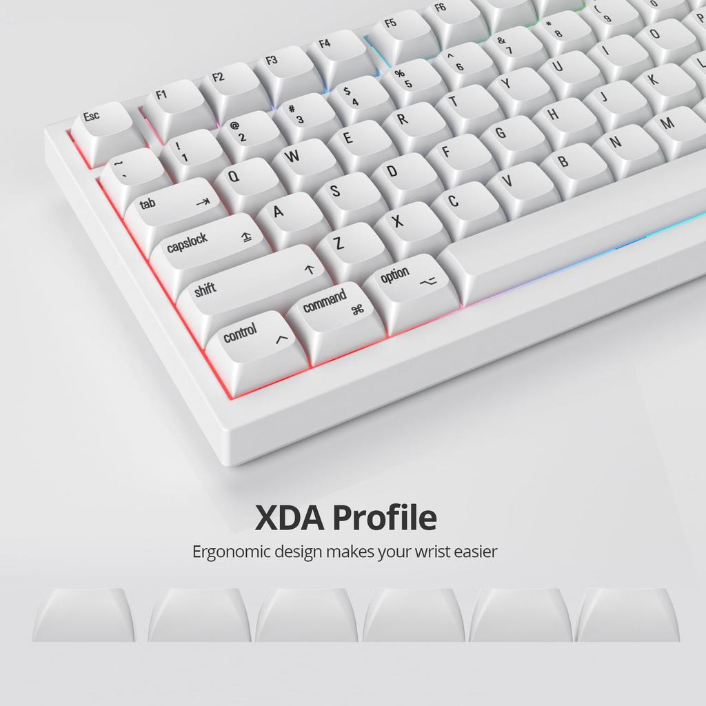 XDA Profile PBT Keycaps 60%, Custom Gaming Keycaps Dye-Sublimation for ANSI US and Layout Cherry Gateron MX Switch Mechanical Keyboard (PINGG English)