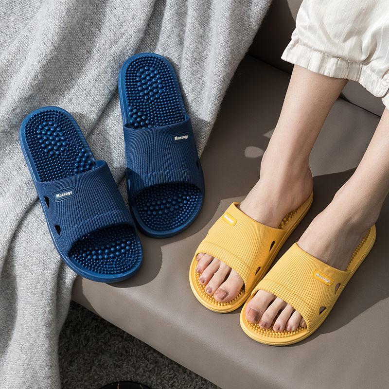Massage Slippers for Men's New Anti-skid Home Soft Soled Bathroom Comfortable Bathing Cool Slippers for Men's Summer