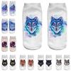 Cute Casual Work Business Cotton Socks 3D Wolf Head Print Medium Sports Socks 
