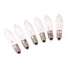10Pcs Led Filament Bulb E10 Warm White Edison Retro Candle Light Blubs Glass Bulbs Tapered Candles Replacement Bulbs