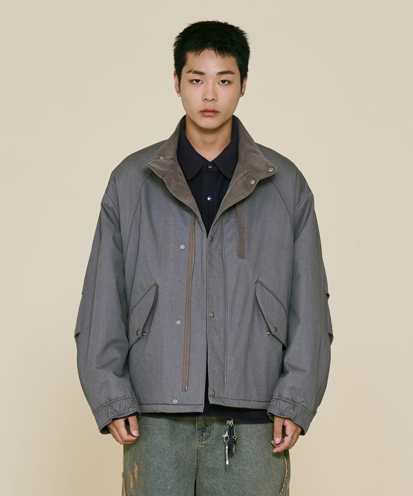 NONTYPE Vtg Stand Mil Bomber (Purple Gray)