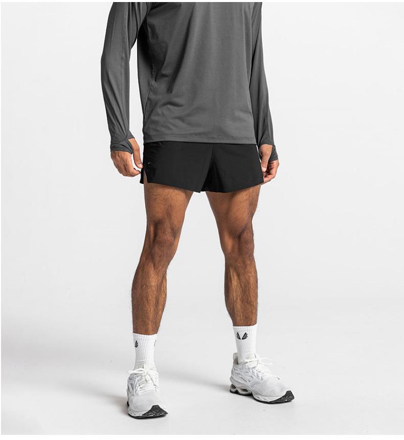 Мужские быстросохнущие эластичные повседневные шорты для бега 2023 года — длина три четверти, простой и свободный крой