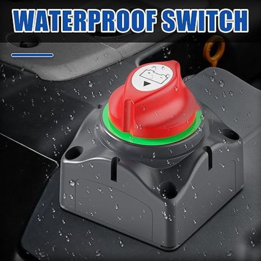 1-2-Both-Off Battery Disconnect Switch 12V-48V Waterproof Dual 1-2-Both-Off