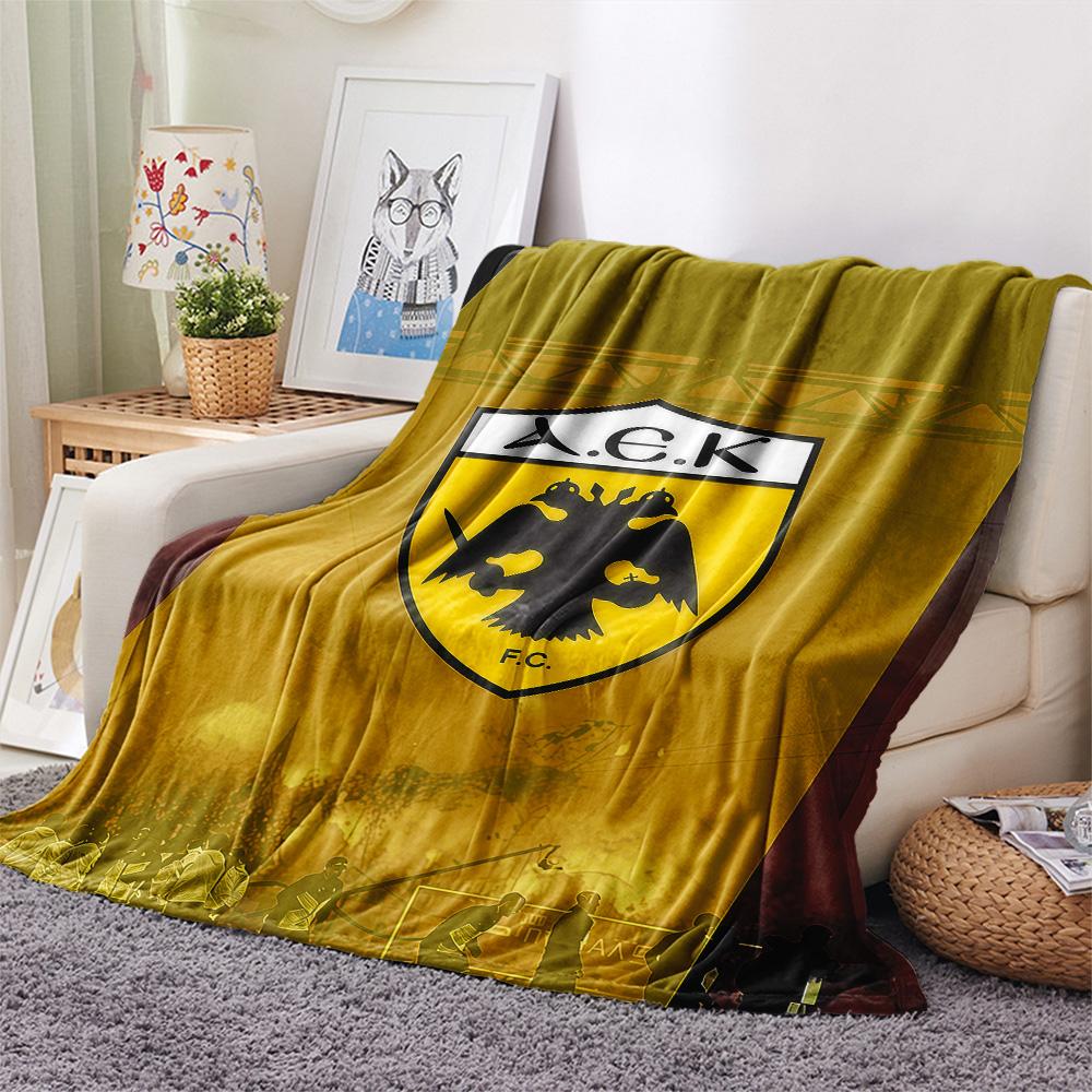 AEK Athens F.C  FlAannel Blanket, High quality Comfortable for All Seasons, Home Decor, Warmth and Comfort