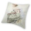 Alphonse Mucha Frontispiece Of Le Pater Pillowcase Polyester Linen Velvet Pattern Zip Decorative Pillow Case Home Cushion Case