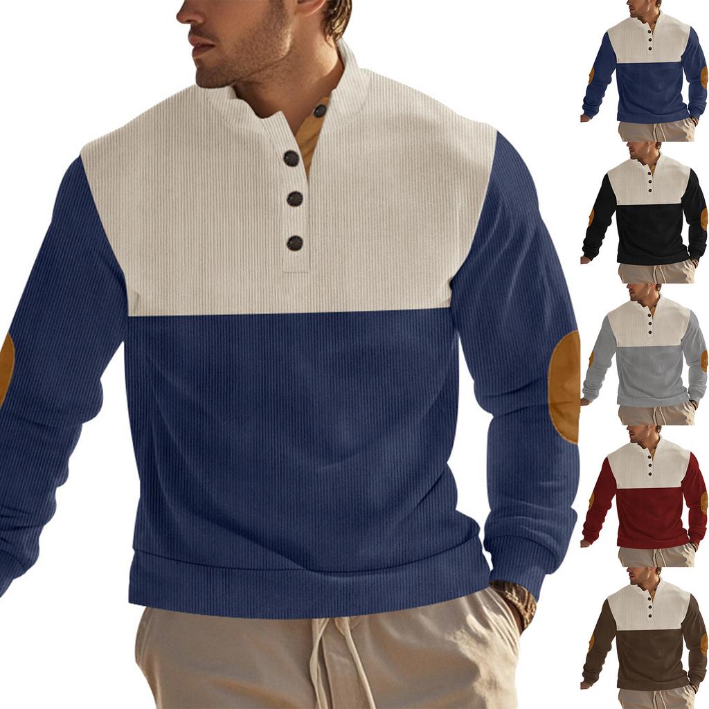 Men's Standing Collar Sweatshirt Is Outdoor Casual Sweaters Tops