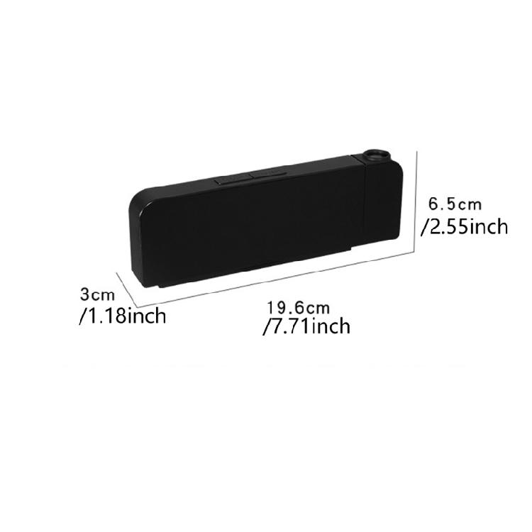 Compact Adjustable Digital Projection Clock With USB Charging Port And Dimmer Option For Bedroom Workspaces Easy To Read