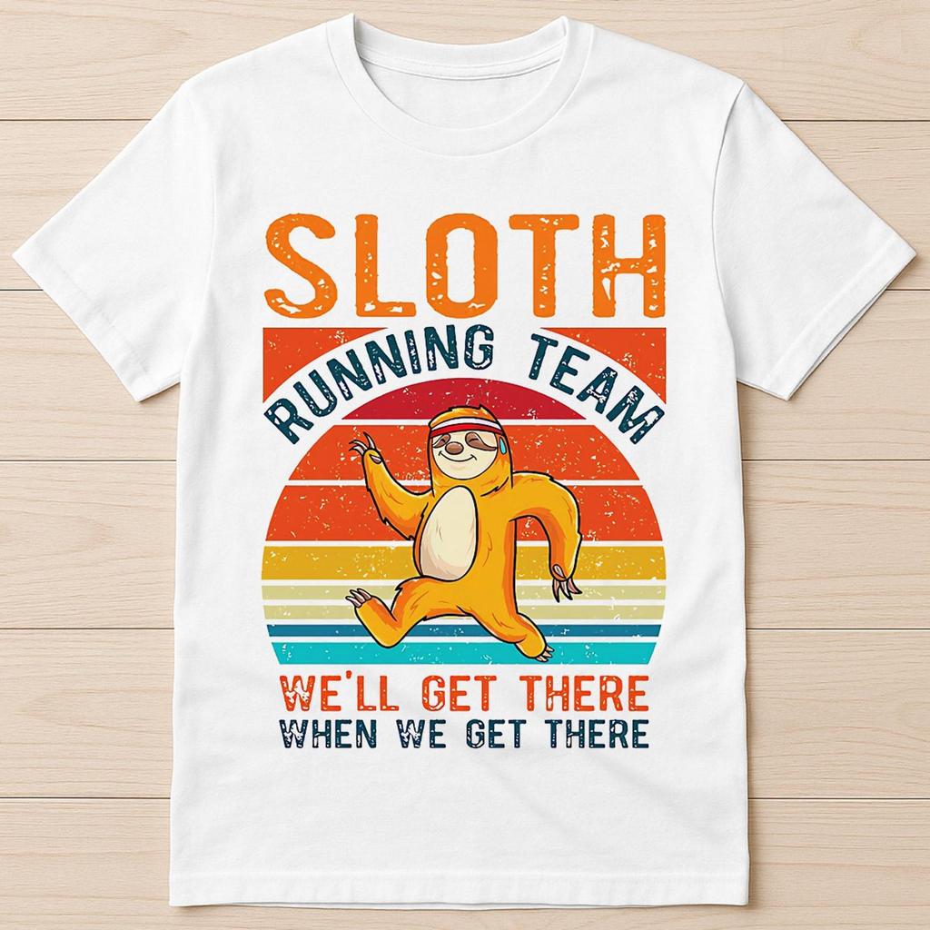 Sloth Running Team Sport GYM Activity Funny Parody Pet Lovers Best Seller Funny Gift Tee T Shirt G2883
