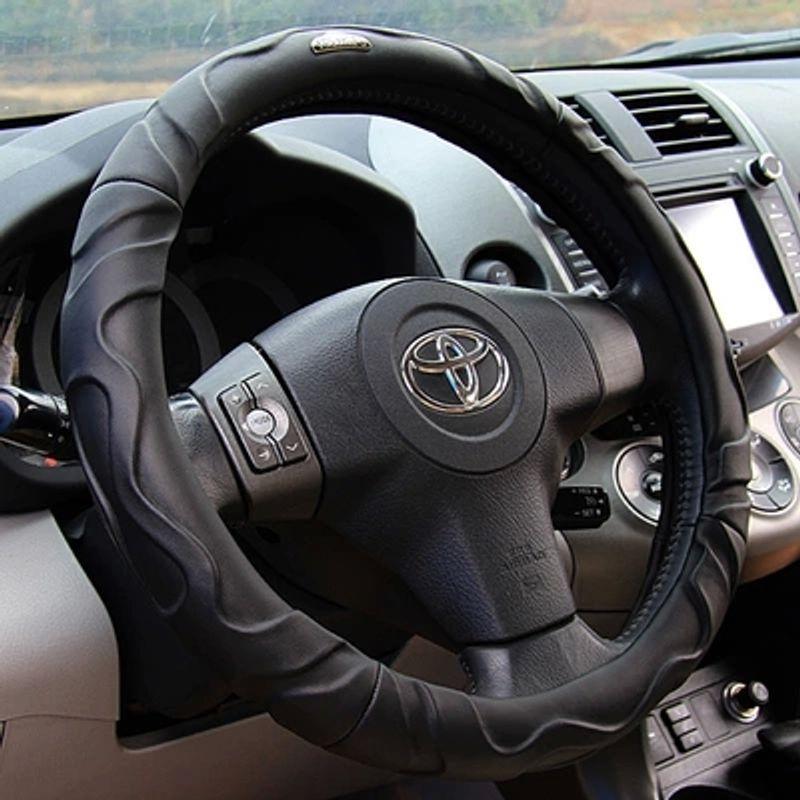 Master You Car Steering Wheel Cover Sheepskin 3D Three-Dimensional All Year Round Leather Steering Wheel Cover Car Handle Cover