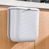 Hanging Trash Bins Kitchen Food Garbage Can with Lid Foldable Wall Mounted Trash Storage Bins Large Capacity Organizer Can