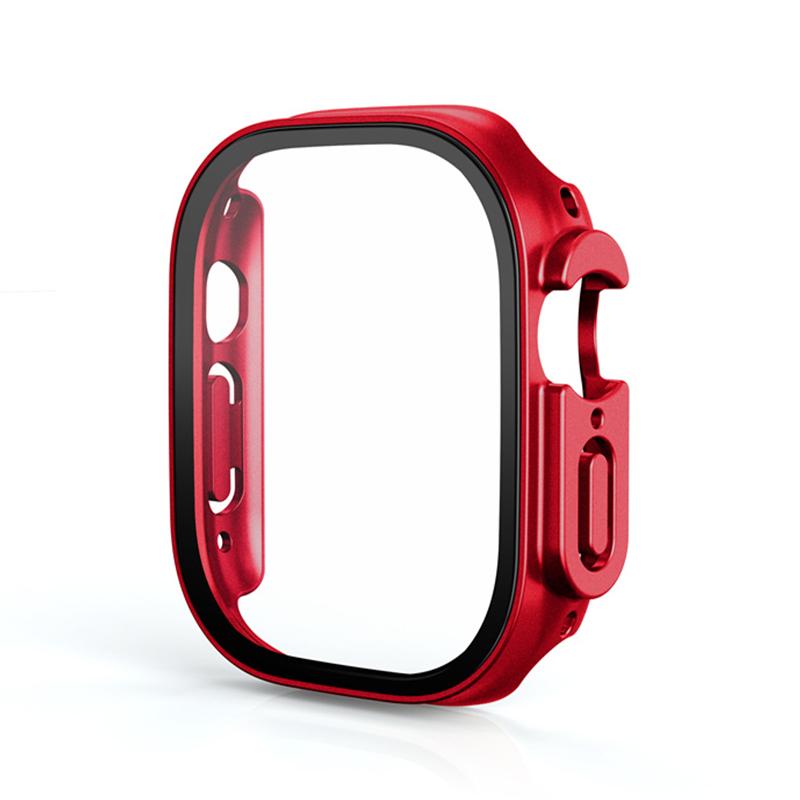 Стекло + чехол для Apple Watch Ultra 49 мм, ремешок для умных часов, ПК, бампер + защитная пленка, закаленная крышка, аксессуары для ремешков серии iwatch
