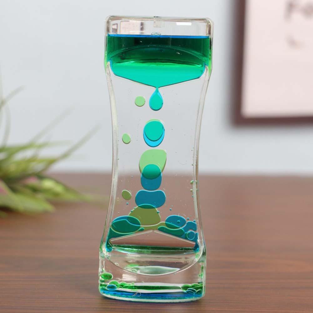 Double Color Sand Hourglasses Colorful Liquid Timer Anxiety Relief Liquid Motion Timer Bubble Timer Oil Hourglass Home Decor