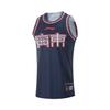 Li Ning Серия CBA Сезон 24-25 Версия для болельщиков Гуандун Хунъюань Пуловер с круглым вырезом с принтом логотипа Баскетбольная майка без рукавов для мужчин AAYV563-1