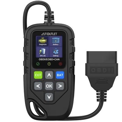 AUTOUTLET Диагностический сканер OBD2 для чтения, стирания ошибок, тестирования, сканер с улучшенной поддержкой 13 языков, автомобилей, и кодов, чипа,