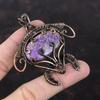 Purpurite Pendant Copper Wire Wrapped Pendant Handmade Women Pendant Copper Wire Wrap Tortoise Jewelry Genuine Gemstone Pendant Wedding Gift