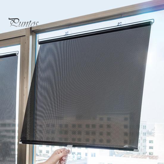 Car Curtains Universal Roller Blinds Suction Cup Blackout Sunshade Privacy Shades for Bedroom Kitchen Office Window Sun-shading Curtains