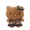 Large Black Leopard Print Hello Kitty Plush Pillow Doll