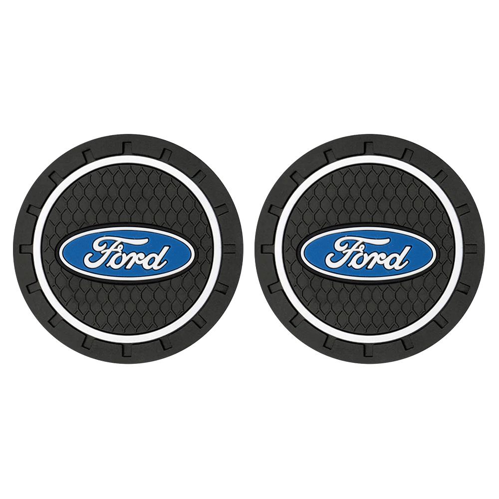 1/2pcs Car Anti-Slip Water Cup Pad Bottle Holder Mat Coaster For Ford Fiesta Ranger Fusion Escape Kuga Focus 3 Mustang Accessory
