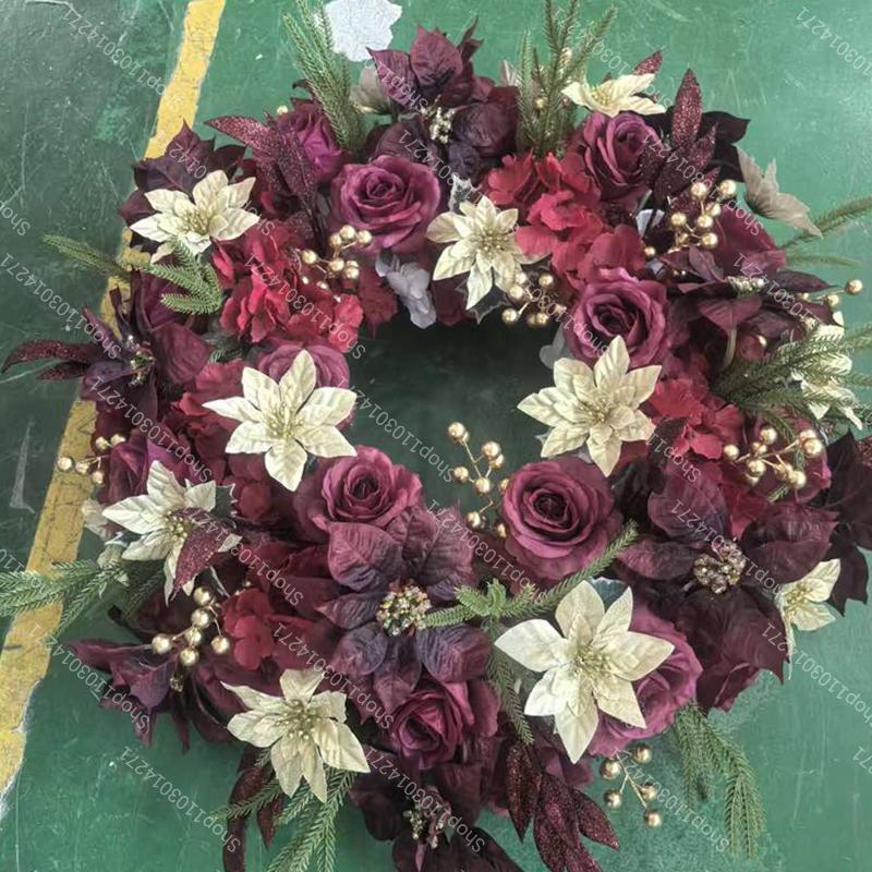 70/50/40/30/20 см Новый свадебный centerpiece, Цветочный венок, Декор со свечами, Роза, Зеленый лист, Цветочная композиция, Рождество
