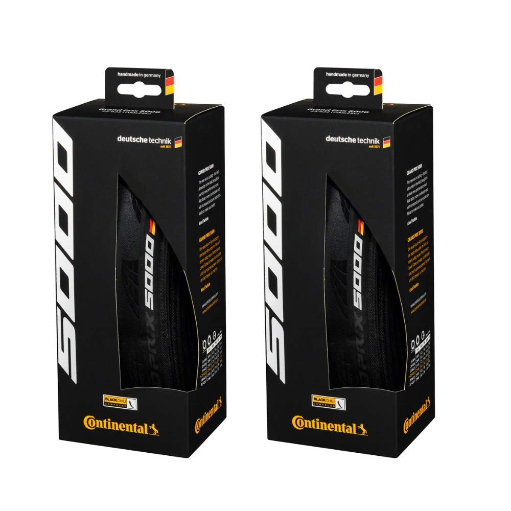 Continental 2 Piece Set GP5000 700x28C Racing Bike Tires Black Folding 0101625