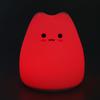 Silicone Cat Lamp 7 Colors Breathing Mode Warm White Light Cute Touch Night Light Cat Table Lamp