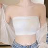 One Piece Summer Sexy Tube Tops Women Strapless Push Up Bra Lingerie Ice Silk Thin Seamless Word Sling Black White Bralette Top