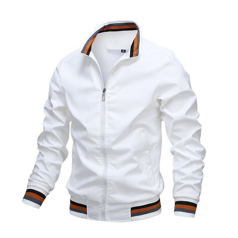 Autumn Men's Casual Solid Color Jacket Set