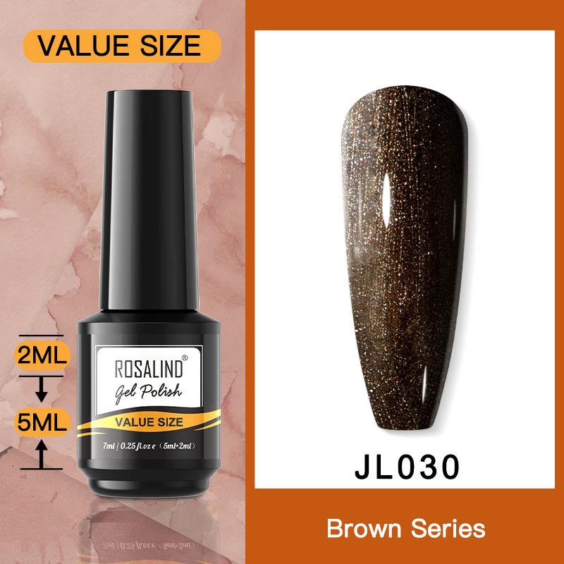 ROSALIND 7ml Soak Off Гель-лак яркий для дизайна ногтей LED / УФ-лампа