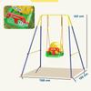 Adjustable Garden Swing for Children with Backrest and Barrier, in Steel and PP, 128x155x157 cm, Green