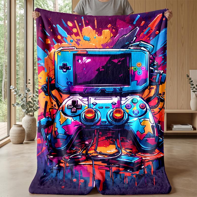 Gaming Device Art Theme blanket Lightweight Warm Flannel Blanket Decorative Throw Blanket for Home Decoration