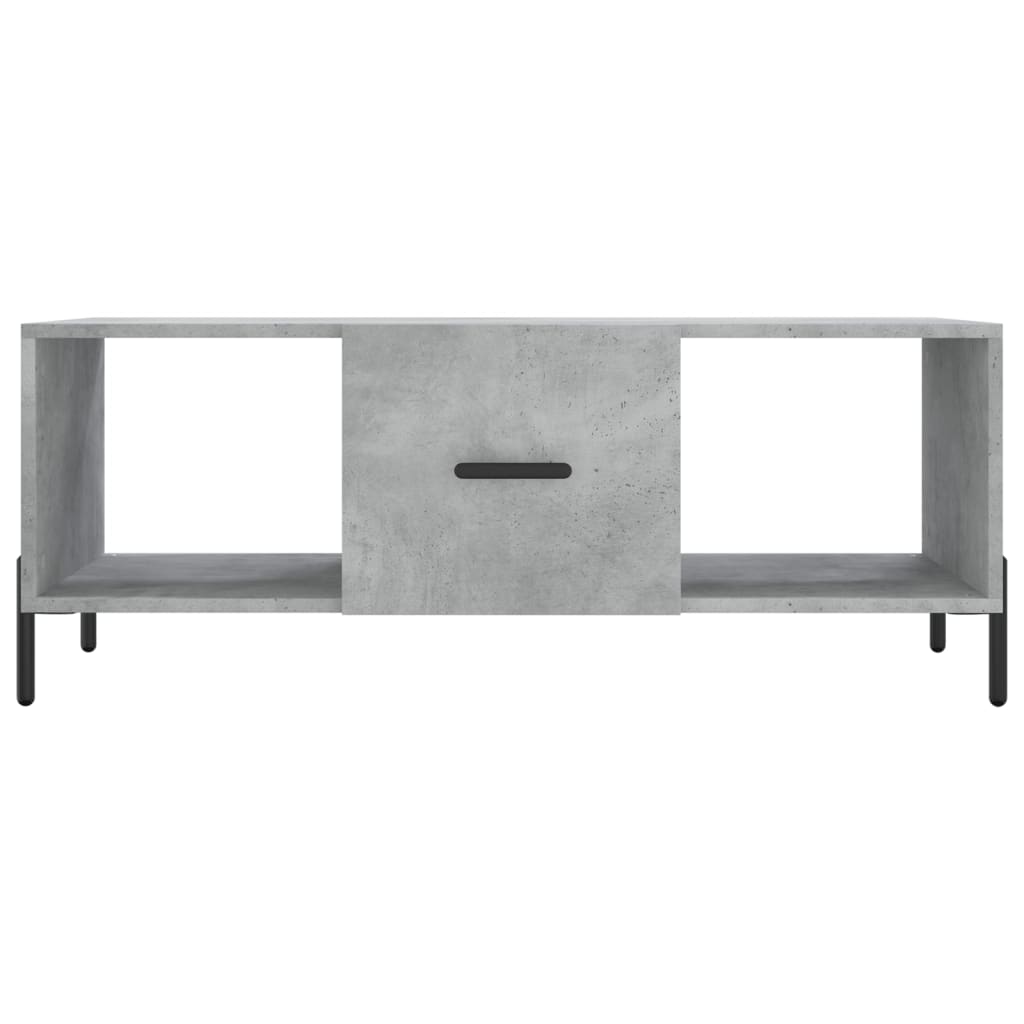 Coffee Table Concrete Grey 102x50x40 cm Wood Based Material