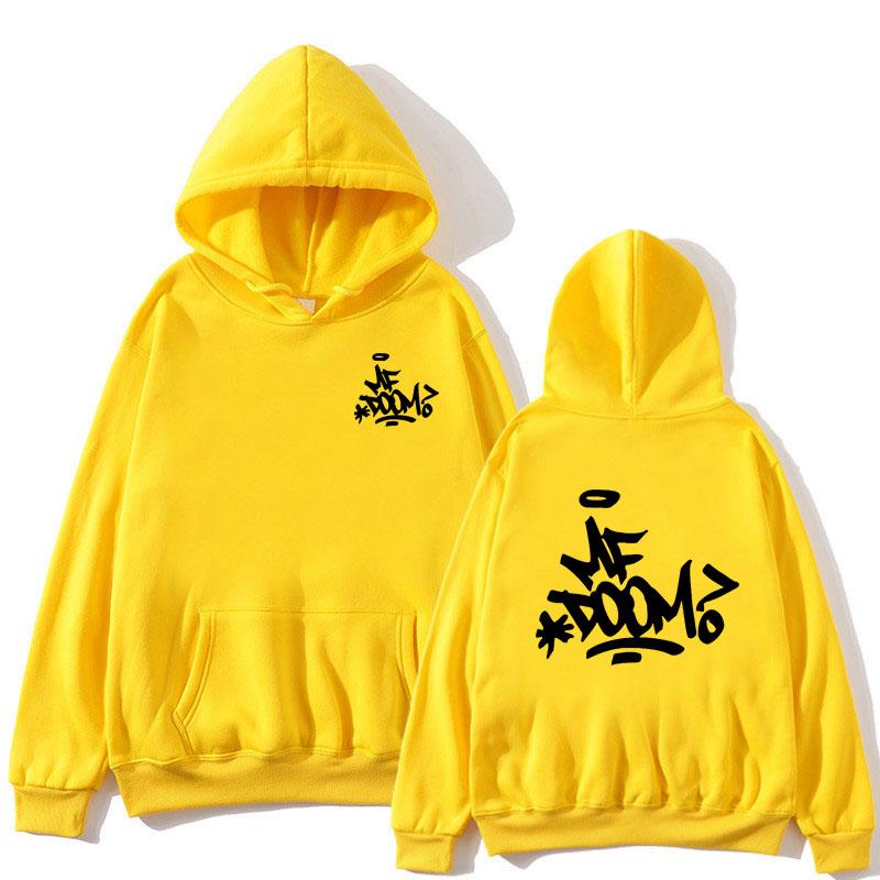 Рэппер MF Doom Madvillain The Masked Man Толстовка Harajuku Двусторонняя толстовка Мужчины Женщины Унисекс Хип-хоп Негабаритная Толстовка Уличная одежда