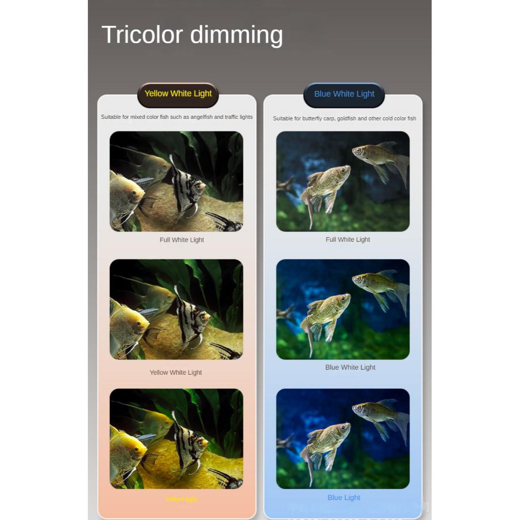 30W/50W Aquarium LED Lamp Fish Tank Aquatic Plant Light Brightening Promote Growth Full Spectrum WRGB Output Moss Downlight