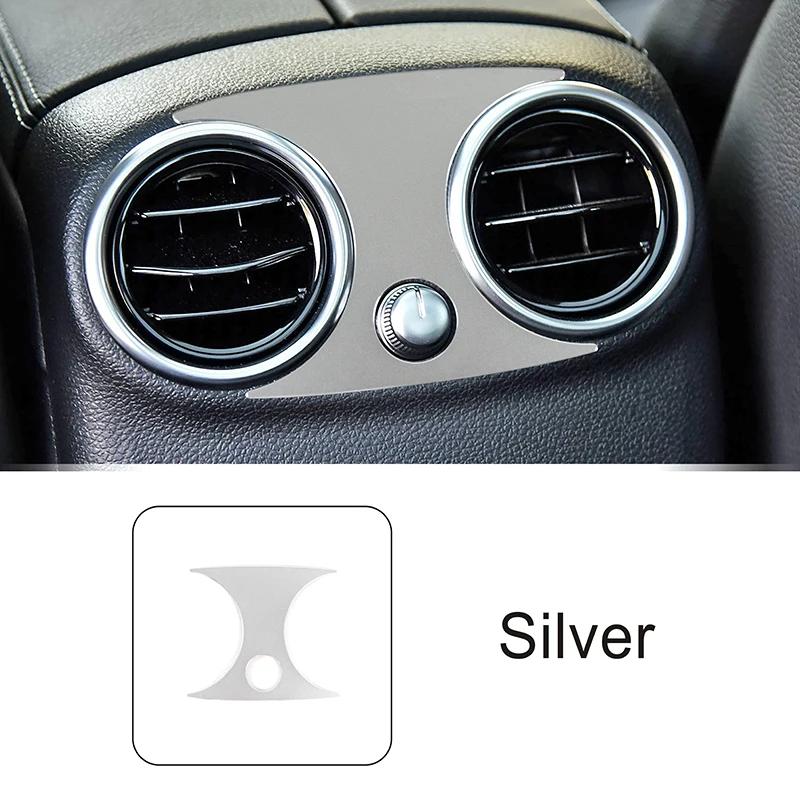 Aluminium Alloy Car Rear Air Condition Outlet Frame Decoration Sticker For Mercedes Benz C E GLC Class W205 W213 X253 2015-2018