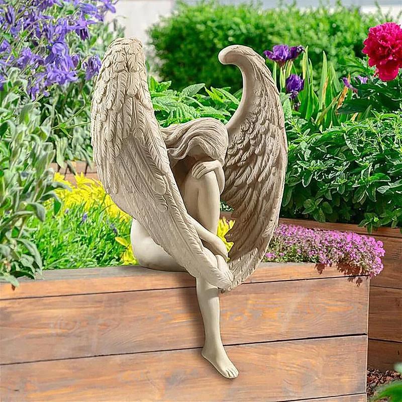 Креативная скульптура ангела, украшение, миниатюрная фигурка искупления для интерьера, статуэтки, садовые современные украшения для дома