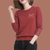 Classy Knitted Sweater Ladies Round Collar Bottoming Sweater Casual Loose Comfortable Knitted Pullover
