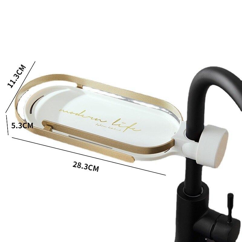 Rack Dry Storage Faucet Shower Rod Rack Bathroom Sink Drain Rack Soap Sponge Rag Holder For Kitchen Accessories