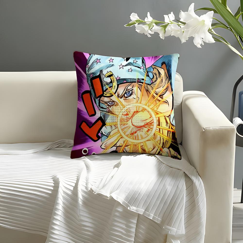 Jonathan Joestar Pillow Case Natural Linen Organic Fabric DoubleSided Printing Sofa Home Decor Cushion Cover