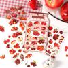 4Pcs Orange Strawberry Fruit Series Die cut Adhesive Sticker Journal Japanese stationery Decoration Scrapbook Diary Cute Sticker