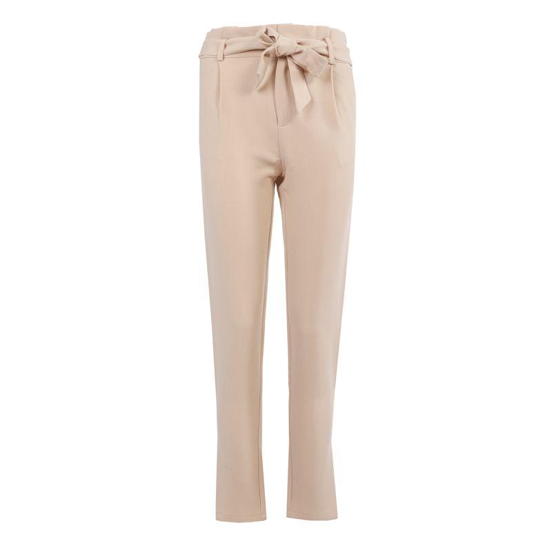 DEELUXE 74 Women's Beige Roseline Pants with Front Knot