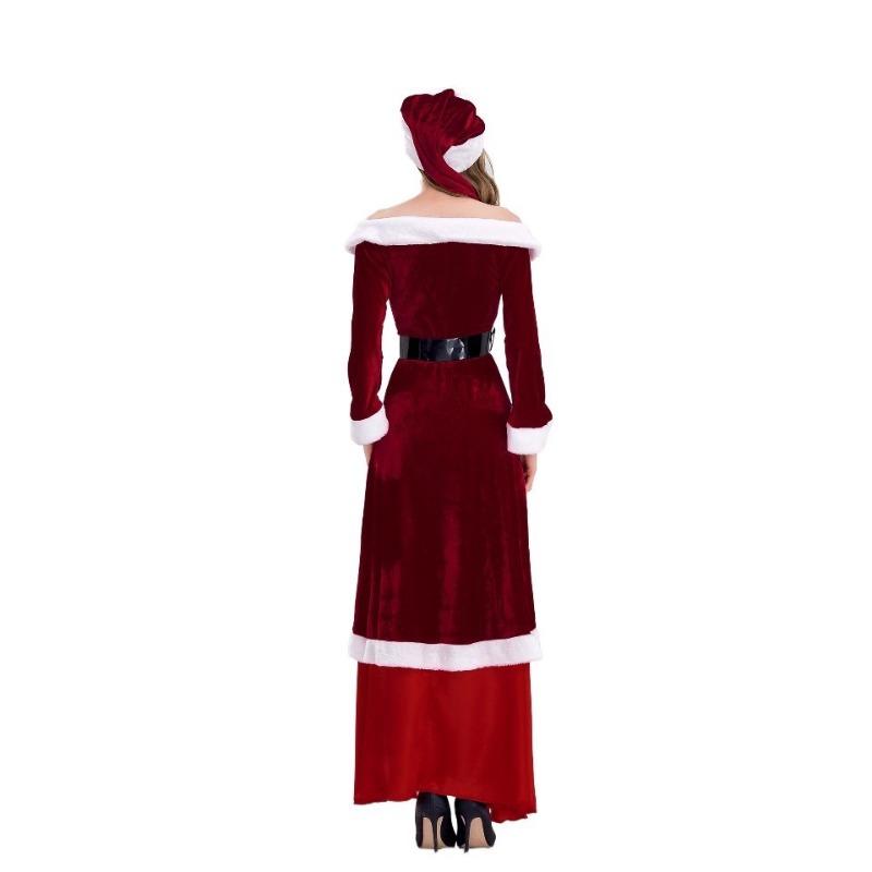 New Christmas Costumes, Santa Claus Party Costumes Little Red Riding Hood Long Costumes