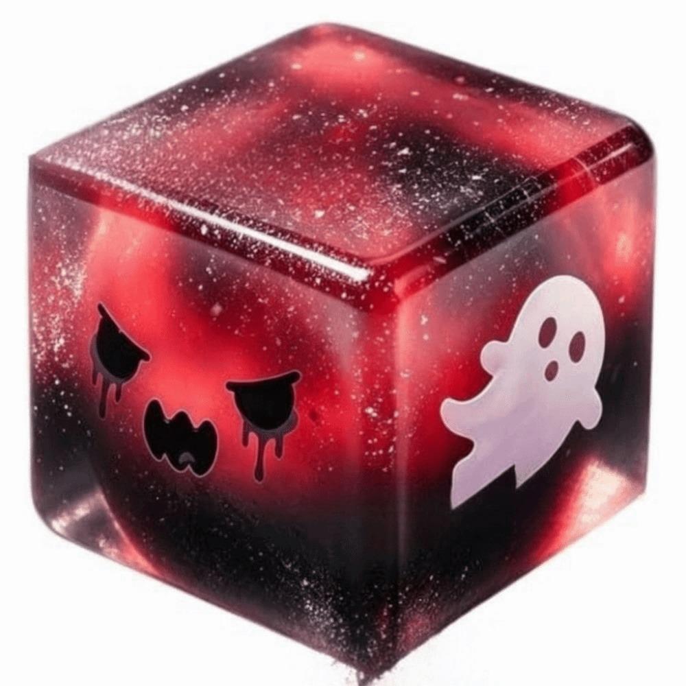 Spooky Design Fidget Toy Slow Rebound Stress Relief Toy Cube Maltose Squishy Halloween