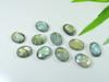 11Pcs 12X17MM Natural Labradorite Both Side Checker Cut Oval Loose Gemstone LM-1239