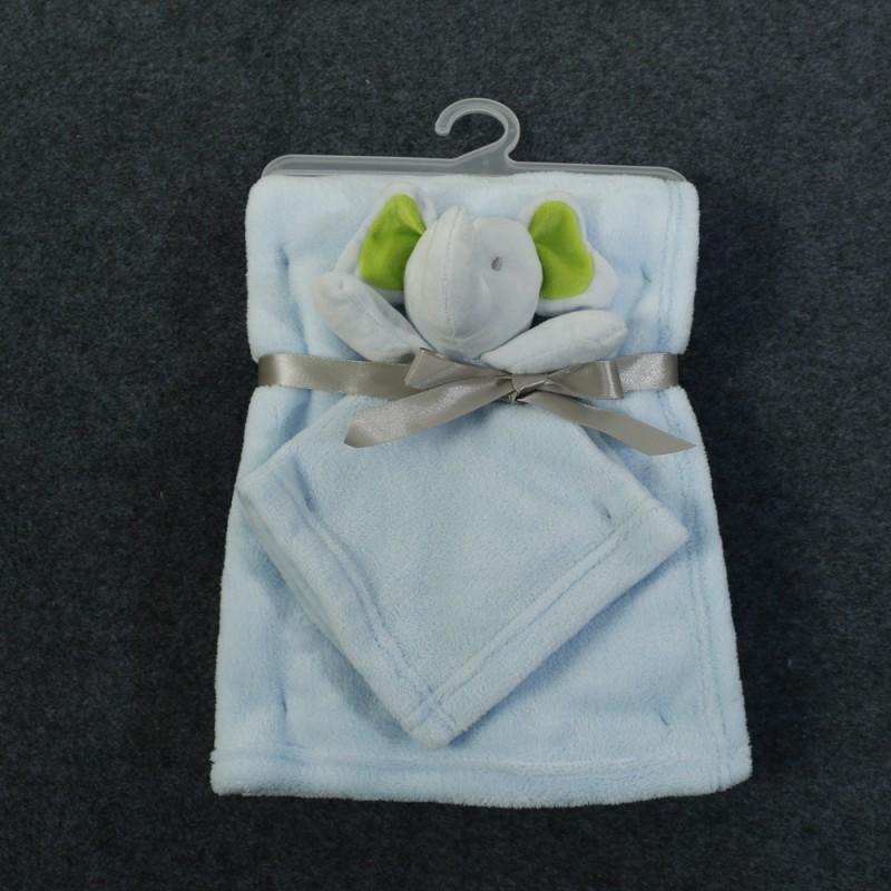 Baby Security Blanket Cartoon Animal Comforter Coral Fleece Swaddle Newborn Infant