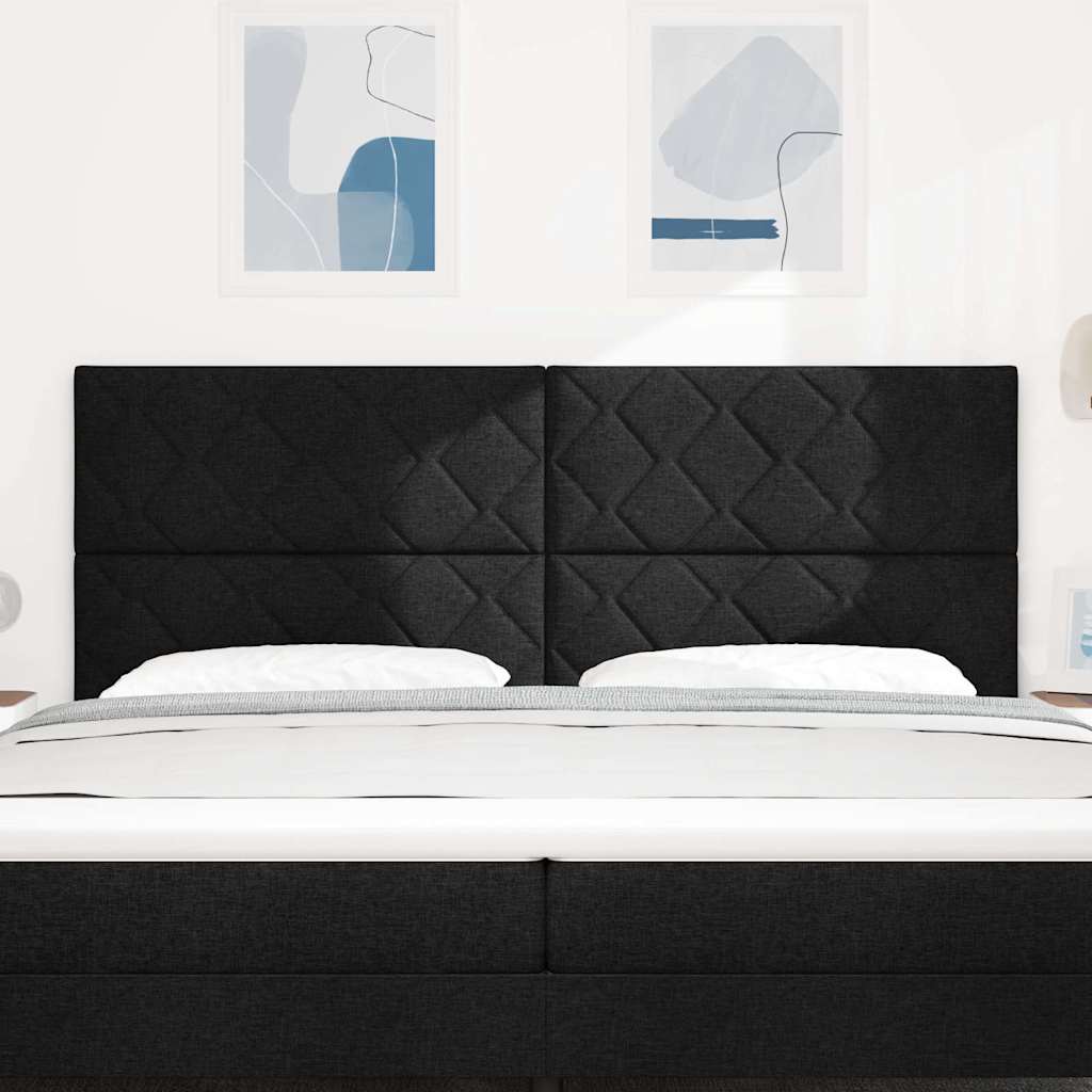 Headboard in Black 200 cm Fabric