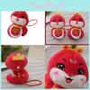Adorable Red Plush Snake Year Zodiac Toy Soft Pp Cotton Stuffed Animal Gift