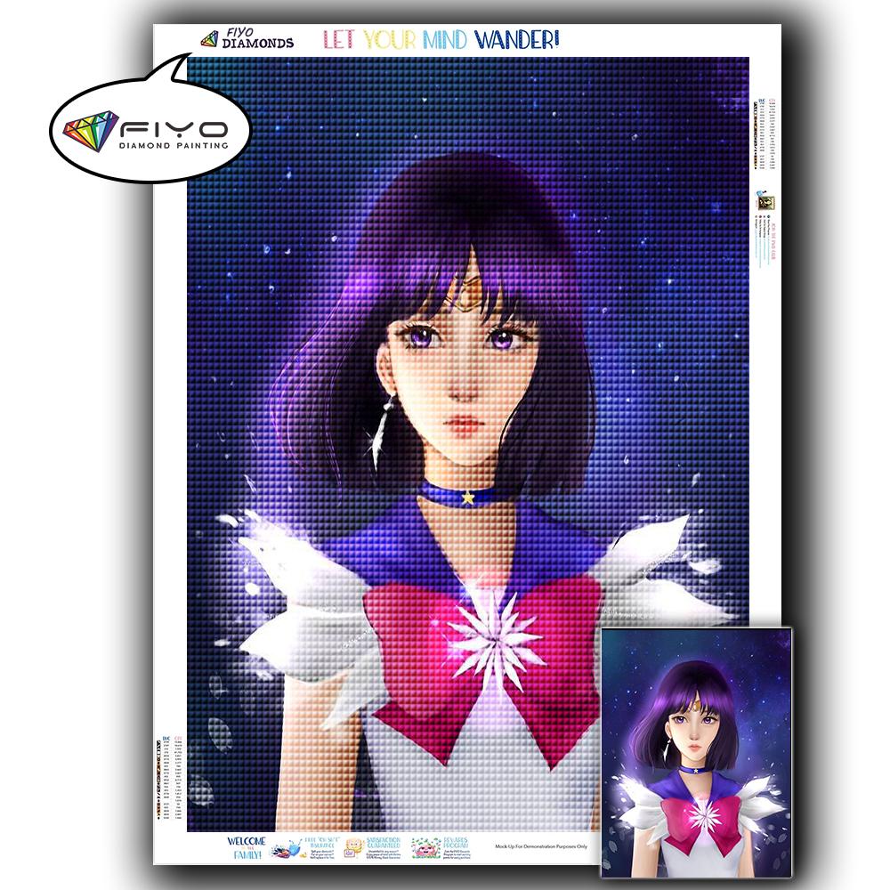 Diamond Painting Full Drill Square Anime Girl Diamond Embroidery Cross Stitch Portrait Mosaic Kitchen Needlework Home Decor