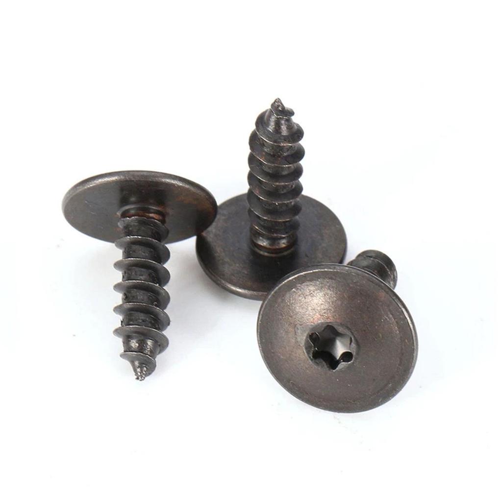 100 шт. Саморезы для кузова автомобиля для VW Golf, металлические саморезы, заклепки, черные крепежные болты, крестообразные саморезы, винты Phillips