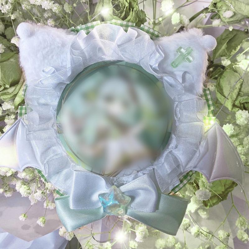 1PC Anime Badge Holder Goods Decoration Bag Accessories ACG Bow Tie Meow Badge Holder Handmade For 58-75mm